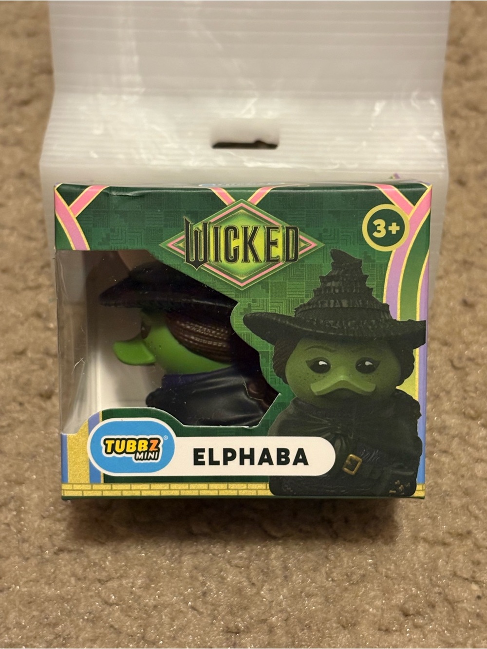 NWT Wicked Tubbz Mini Duck, Character: Elphaba